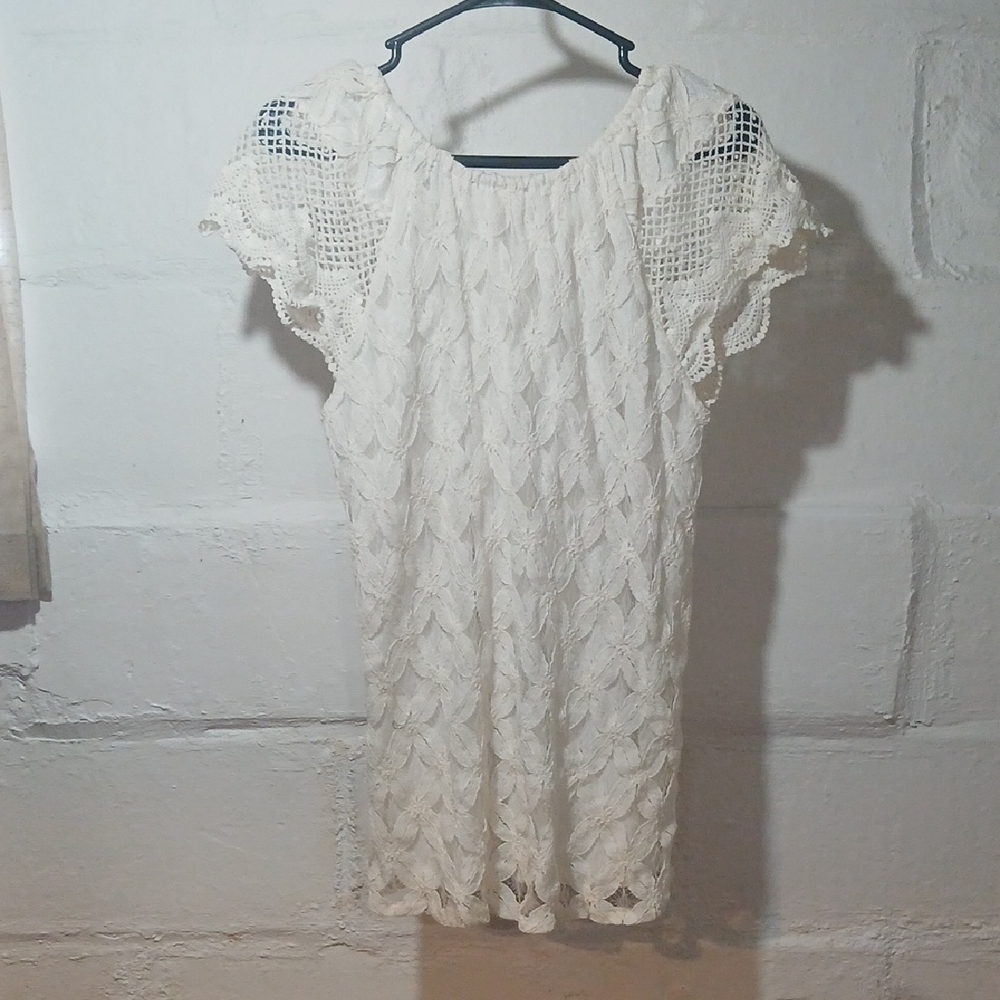 Indigo Soul White Lace Blouse